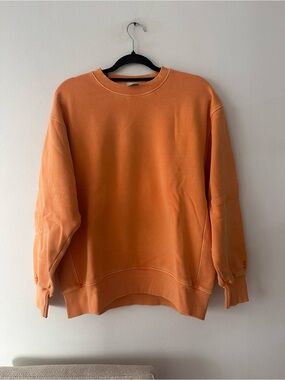 Aritzia TNA Cozy boyfriend oversized sweatshirt orange size small